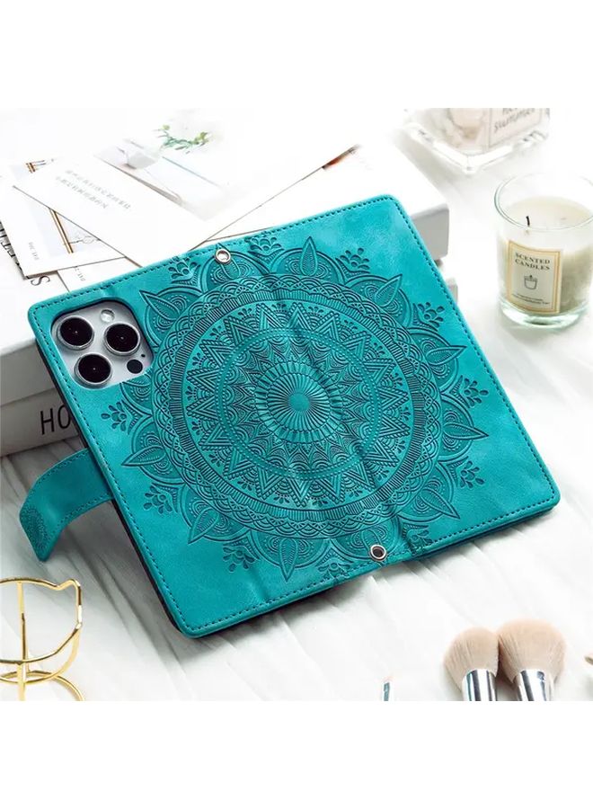 Red Leather Phone Case With Zipper Wallet For IPhone 12 Mini - Image 4